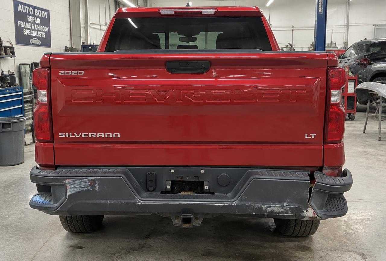 2020 Chevrolet Silverado bumper & paint restoration — before repair